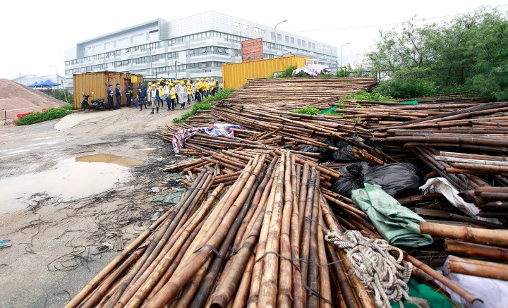 政府今日收回北安碼頭大馬路旁一幅霸地