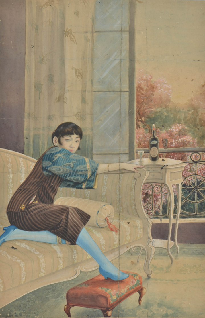 閒適:關蕙農（1878 - 1956）:水彩及水粉:二十世紀初期