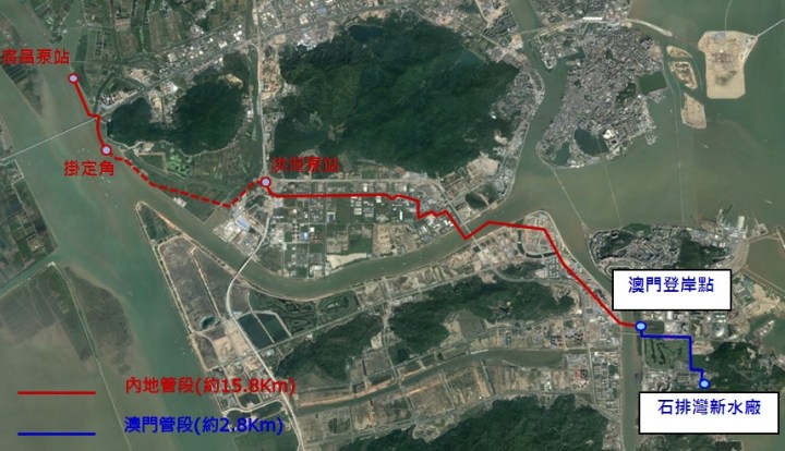 第四條對澳供水管道(澳門管段)鋪設工程