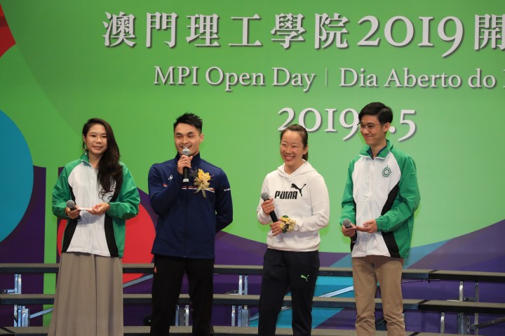 亞運金牌得主黃俊華校友、李褘校友蒞臨打氣