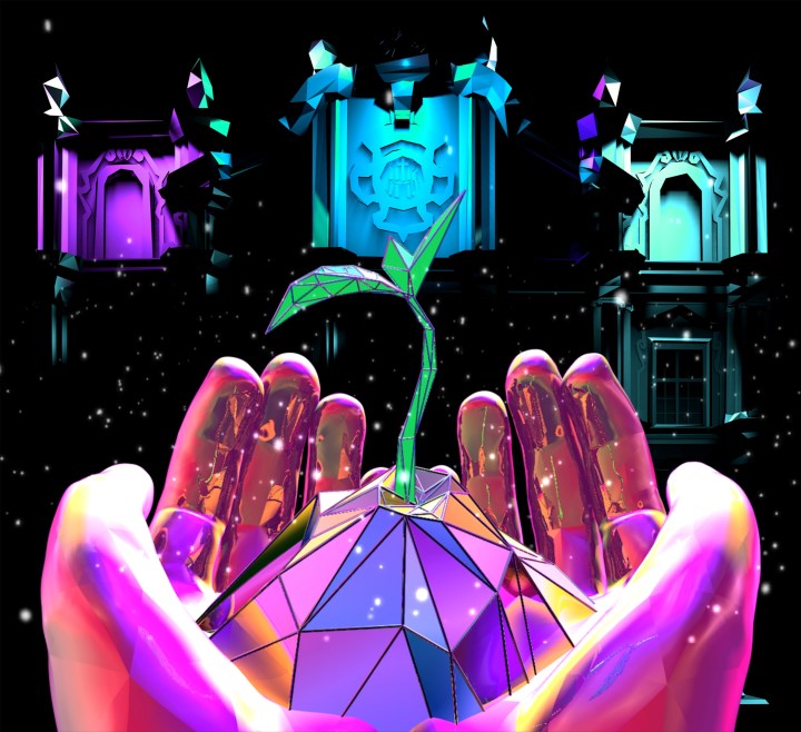 本地團隊於聖若瑟修院聖堂打造的光雕表演效果圖