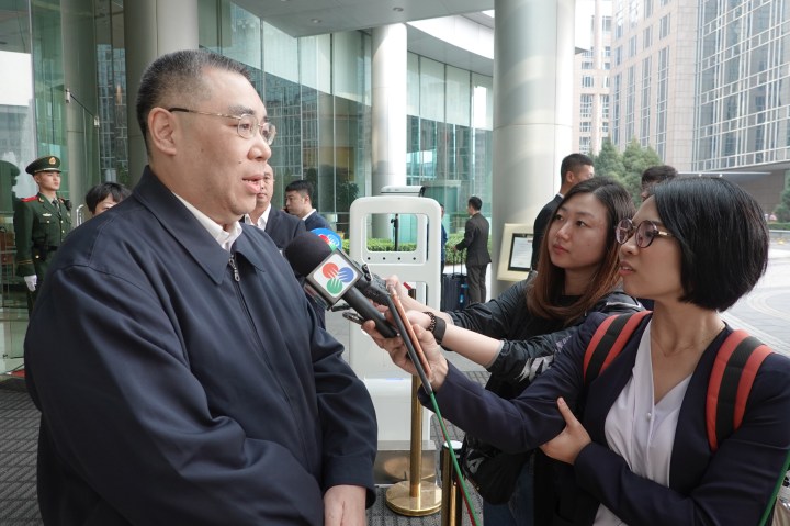 行政長官崔世安在北京接受傳媒訪問