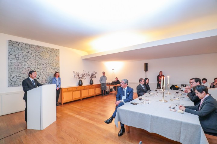 譚俊榮在歡迎晚宴上強調兩地的友誼及新發展潛力