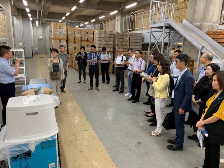 圖：參觀大阪市阿倍野防災中心倉庫