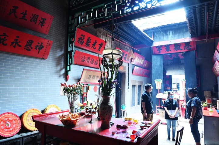 澳門區廟宇緊急防災巡查和6月5日防災諮詢奉告的宣傳景物拍攝